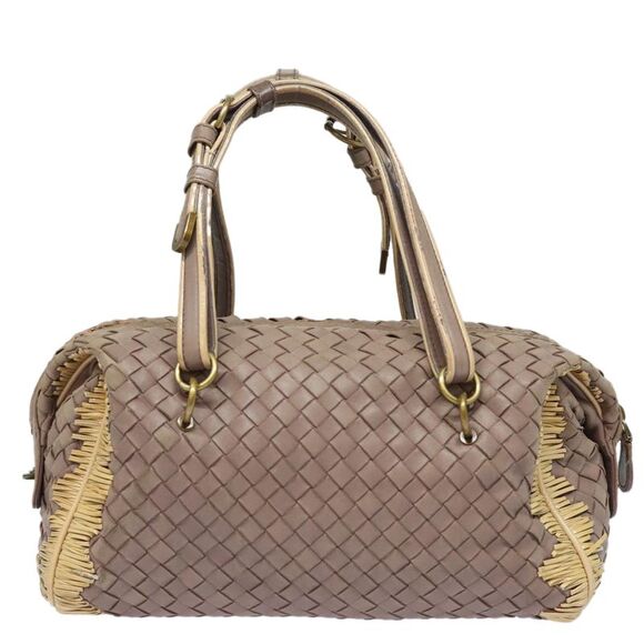 Bottega Veneta Intrecciato Hand Bag Leather Beige - Picture 2 of 6